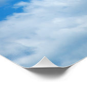 青空白雲天空の背景 ポスター (コーナー)