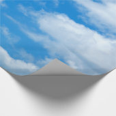 青空白雲天空の背景 ラッピングペーパー (角)