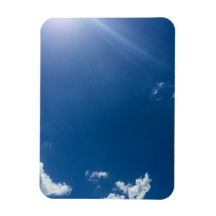 青空白雲背景曇り空 マグネット