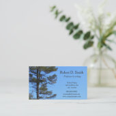 青空科学プロファイルカードの常緑樹 名刺 (スタンド正面)