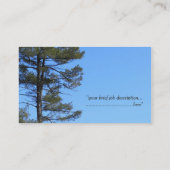 青空科学プロファイルカードの常緑樹 名刺 (裏面)