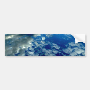 青空膨らみ雲宇宙写真壁紙 バンパーステッカー