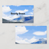 青空風光明媚な山の風景カスタム 名刺 (正面/裏面)