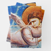 青空飛んでいるにクリスマスの天使 ラッピングペーパーシート (インサイチュ)