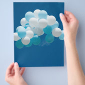 青空飛んでいるの気球 チラシ (手)