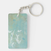 青空飛んでいるを抜ける白鳥 キーホルダー (裏面)