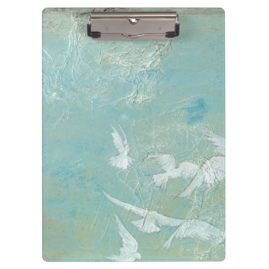 青空飛んでいるを抜ける白鳥 クリップボード (正面)