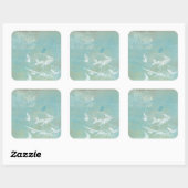 青空飛んでいるを抜ける白鳥 スクエアシール (シート)