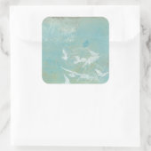 青空飛んでいるを抜ける白鳥 スクエアシール (バッグ)