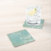 青空飛んでいるを抜ける白鳥 スクエアペーパーコースター (インサイチュ)