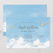 青空飛んでいる鳥 招待状 (正面/裏面)