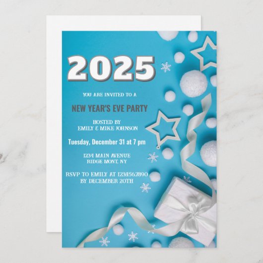 青空2025年大晦日カスタム 招待状 (正面/裏面)