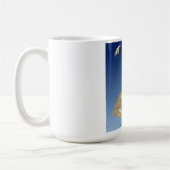 青空：星と鳥と黄金の木 コーヒーマグカップ (左)