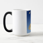 青空：星と鳥と黄金の木 モーフィングマグカップ (左)