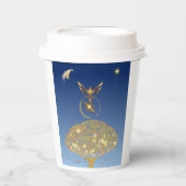 青空：星と鳥と黄金の木 紙コップ (正面)