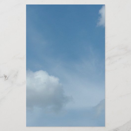 青空,白い雲 便箋 (正面)
