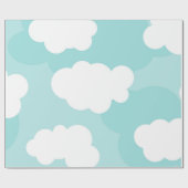 青空，白い雲，影 ラッピングペーパー (フラット)
