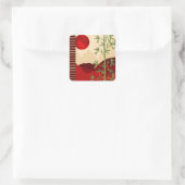 青竹赤日 スクエアシール (バッグ)