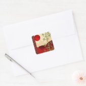 青竹赤日 スクエアシール (封筒)