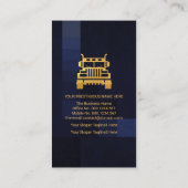 青箱型グランジ金ゴールド前面トラック輸送機 名刺 (裏面)