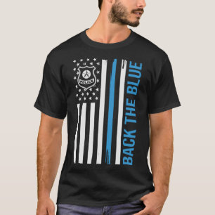 青米国旗の警察に戻る Tシャツ