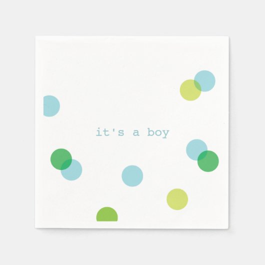 青紙吹雪 | 男の子紙 スタンダードカクテルナプキン (正面)