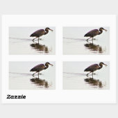 青素晴らしいヘロン写真 長方形シール (シート)