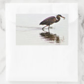 青素晴らしいヘロン写真 長方形シール (バッグ)