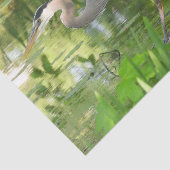 青素晴らしいヘロン池 – 緑 薄葉紙 (詳細)