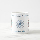 青素晴らしい鳥と植物。及ユニークびおもしろい コーヒーマグカップ (中央)