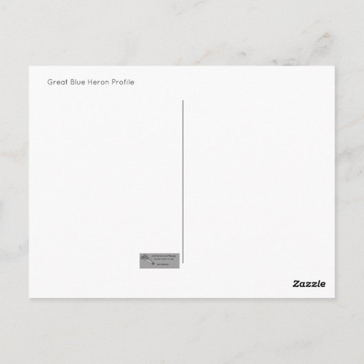 青素晴らしいHeronプロフィール葉書 ポストカード (裏面)
