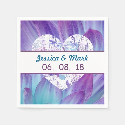 青素晴らしと紫結婚のダリアA01X スタンダードカクテルナプキン (正面)