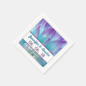 青素晴らしと紫結婚のダリアA09 スタンダードカクテルナプキン (角)