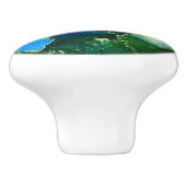 青素晴らしと金ゴールドのアルコ絵画ール セラミックノブ (側面)