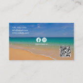 青素晴らしビーチ波写真家 名刺 (裏面)