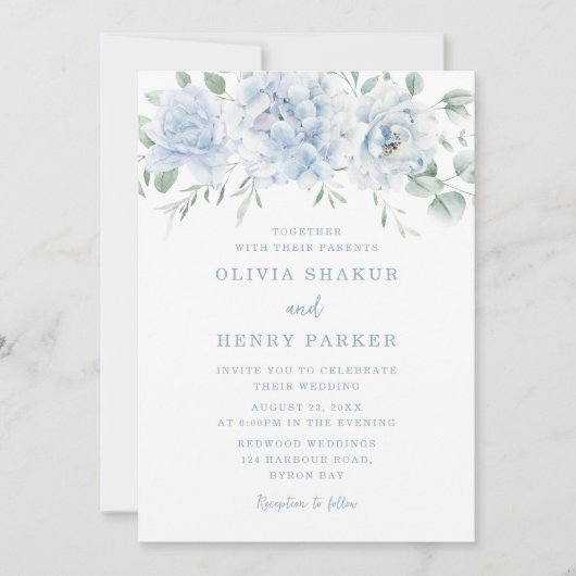 青素晴らしフローラ結婚ズ 招待状 (正面)