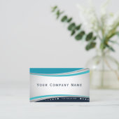 青素晴らしモダンの曲線 名刺 (スタンド正面)