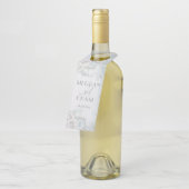 青素晴らし淡い色のと白のバラ ボトルネックタグ (アングル)