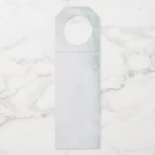 青素晴らし淡い色のと白のバラ ボトルネックタグ (裏面)