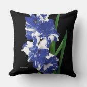 青素晴らし王室の白グラジオラスのソードリリー クッション (正面)