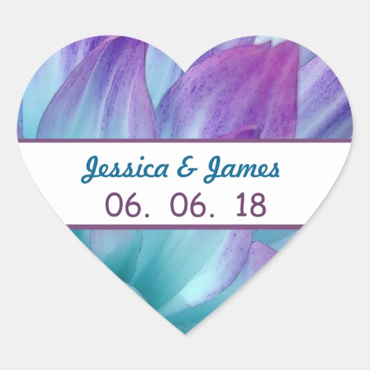 青素晴らし紫結婚のDahlia A11A ハートシール (正面)