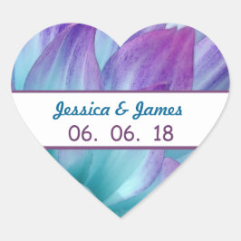 青素晴らし紫結婚のDahlia A11A ハートシール