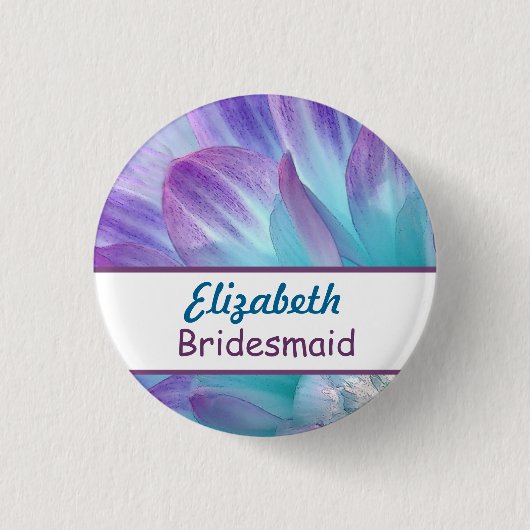 青素晴らし紫結婚ダリアA08 缶バッジ (正面)