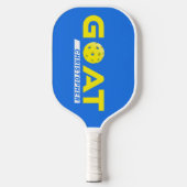 青素晴らし色のパーソナライズされたGOAT ピックルボールラケット (正面)
