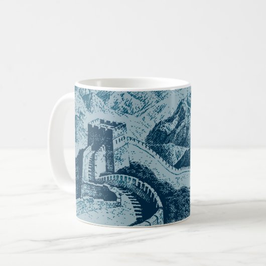 青素晴らし色の壁 コーヒーマグカップ (正面左)