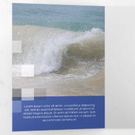 青素晴らし透コンテンポラリー明 三つ折りカード