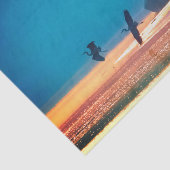 青素晴らし鷺が飛行 – 青 薄葉紙 (詳細)