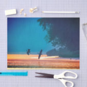 青素晴らし鷺が飛行 – 青 薄葉紙 (クラフト)