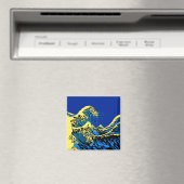 青素晴らし黄スタイル北斎波 マグネット (インサイチュ (食洗機))