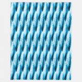 青素晴らし、黒、白の旋回デザイン フリースブランケット (正面)